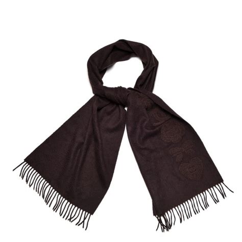 chocolate brown chanel|Chanel brown cashmere scarf.